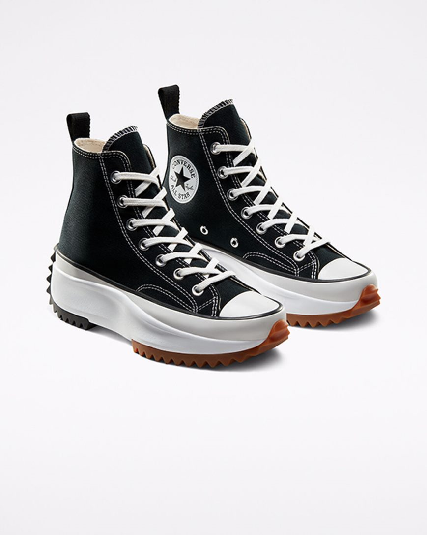 Men's Converse Run Star Hike High Top Platform Shoes Black / White | AU 95C61W